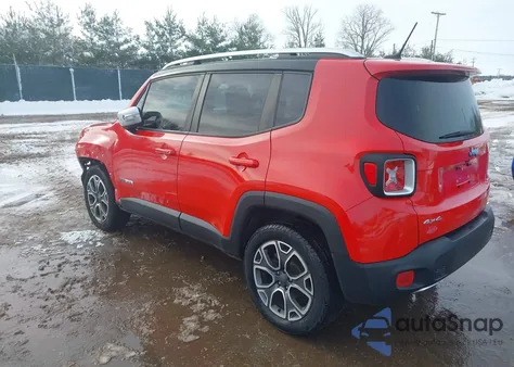 2016 Jeep Renegade Limited z USA, uszkodzony, nr VIN ZACCJBDT7GPC85665